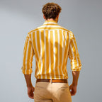 Men's striped button-up blouse