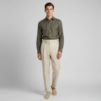 Men's summer high waist straight trouser