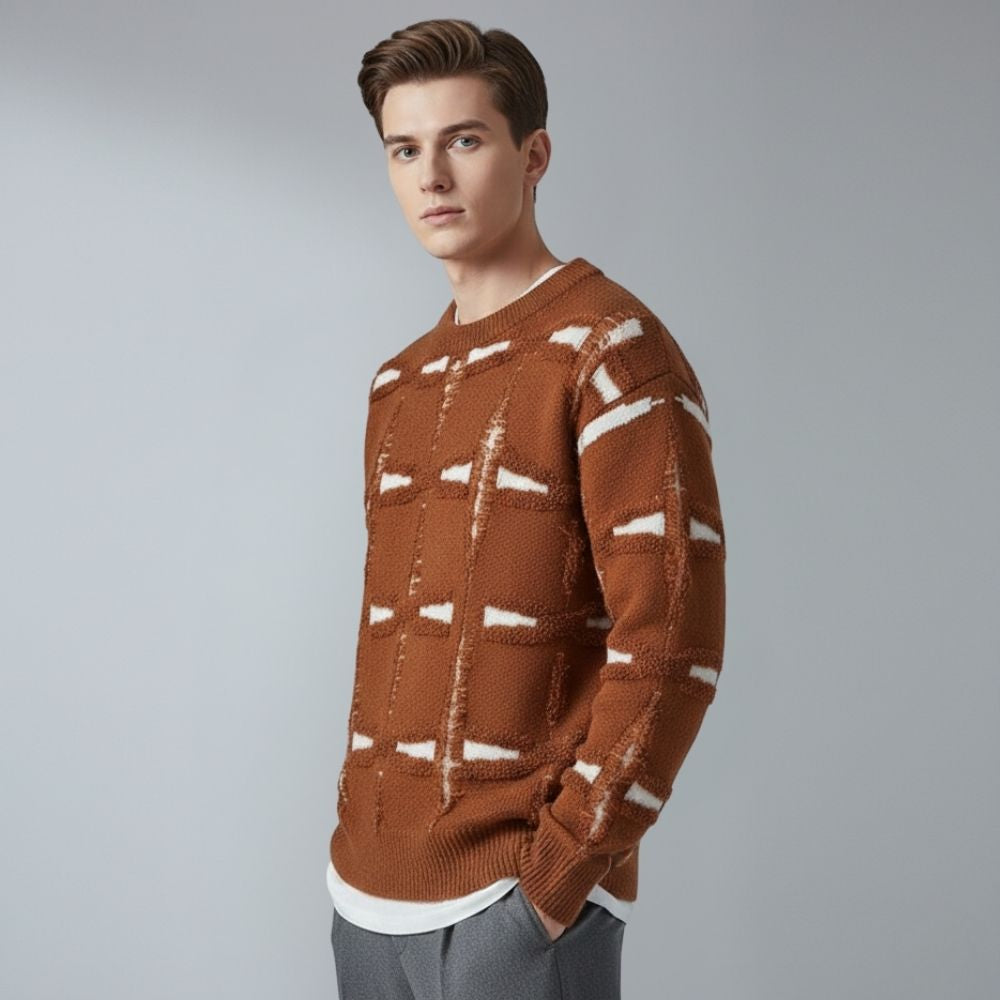 Men's o-neck loose pullover sweater