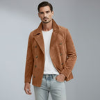 Men's slim fit double-breasted lapel jacket