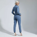 Women’s denim jumpsuit with belt