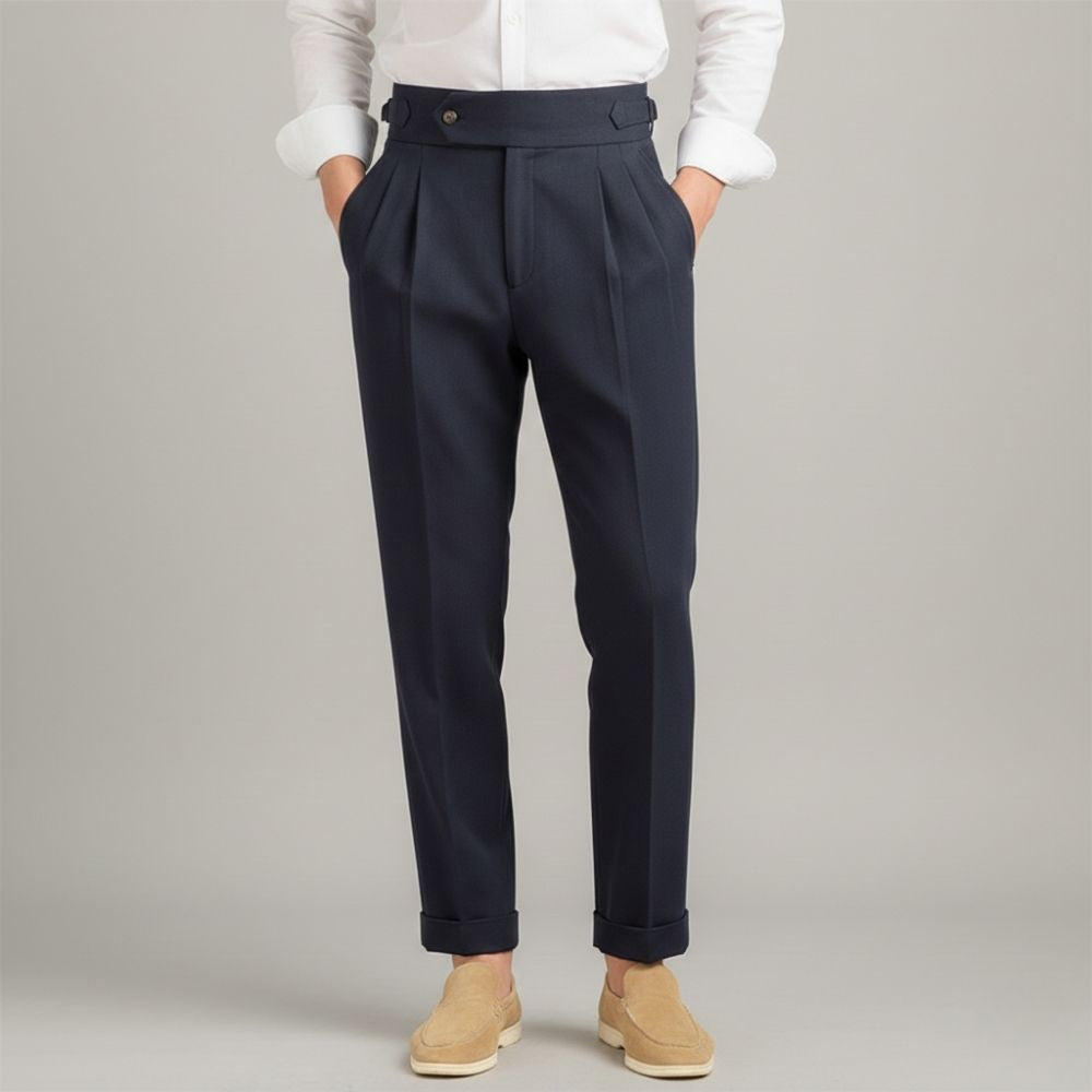Men's summer high waist straight trouser