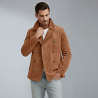 Men's slim fit double-breasted lapel jacket