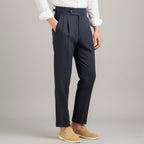 Men's summer high waist straight trouser
